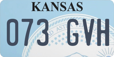 KS license plate 073GVH