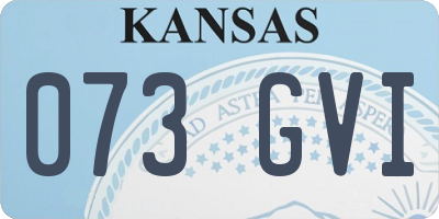 KS license plate 073GVI