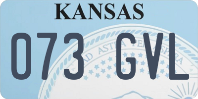KS license plate 073GVL