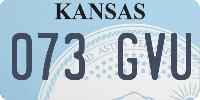KS license plate 073GVU