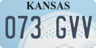 KS license plate 073GVV