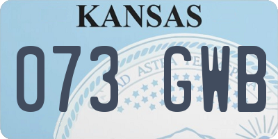 KS license plate 073GWB