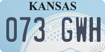 KS license plate 073GWH