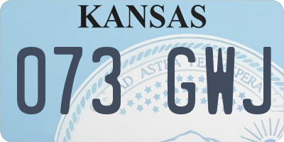 KS license plate 073GWJ