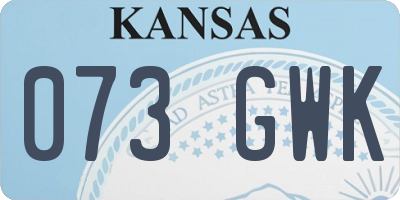 KS license plate 073GWK