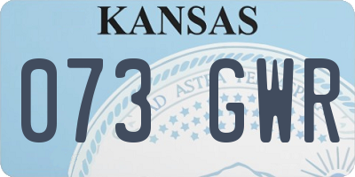 KS license plate 073GWR