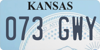 KS license plate 073GWY