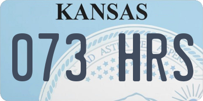 KS license plate 073HRS