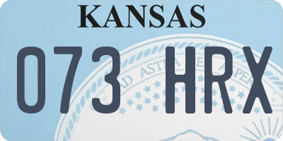 KS license plate 073HRX