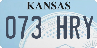 KS license plate 073HRY