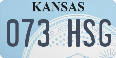 KS license plate 073HSG