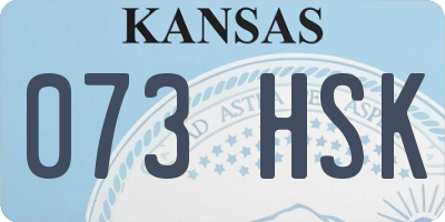 KS license plate 073HSK