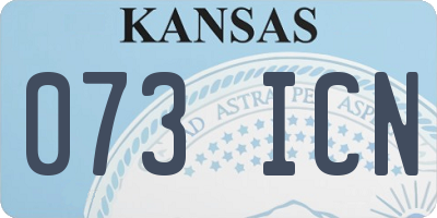 KS license plate 073ICN