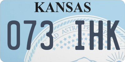 KS license plate 073IHK