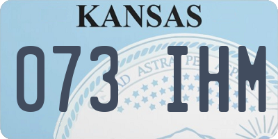 KS license plate 073IHM