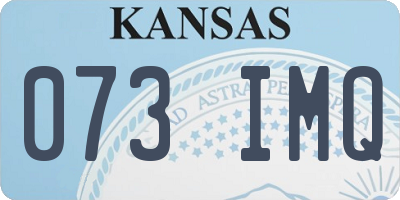 KS license plate 073IMQ