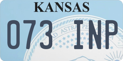 KS license plate 073INP