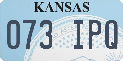 KS license plate 073IPQ