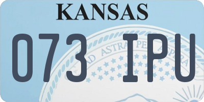 KS license plate 073IPU