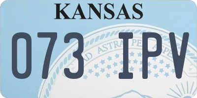 KS license plate 073IPV