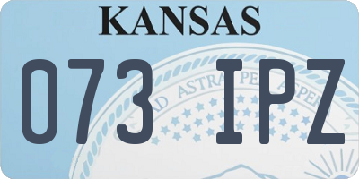 KS license plate 073IPZ