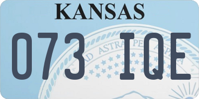KS license plate 073IQE
