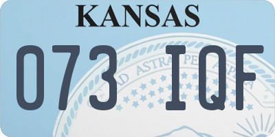 KS license plate 073IQF
