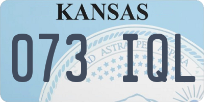 KS license plate 073IQL