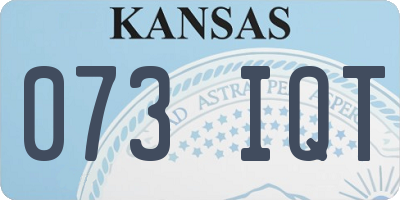 KS license plate 073IQT