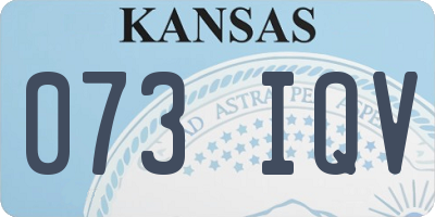 KS license plate 073IQV