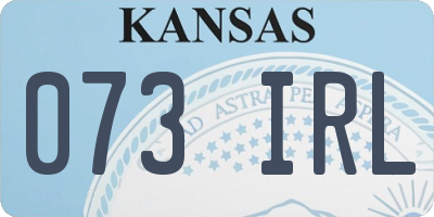 KS license plate 073IRL