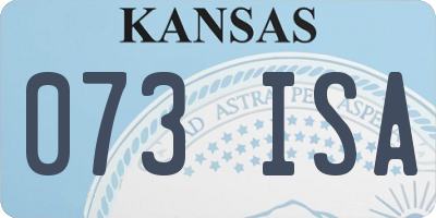 KS license plate 073ISA