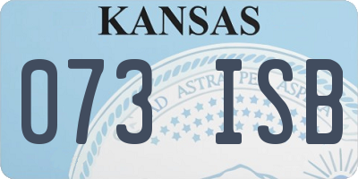 KS license plate 073ISB