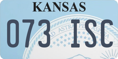 KS license plate 073ISC