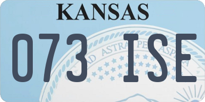 KS license plate 073ISE