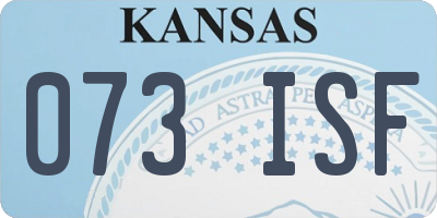 KS license plate 073ISF