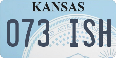 KS license plate 073ISH