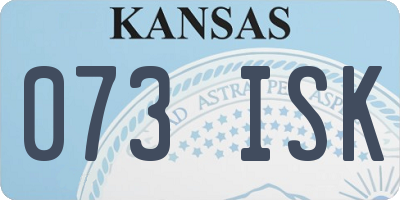 KS license plate 073ISK