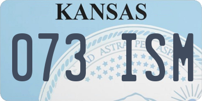 KS license plate 073ISM