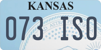 KS license plate 073ISO