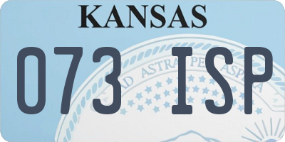 KS license plate 073ISP