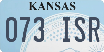 KS license plate 073ISR