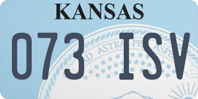KS license plate 073ISV