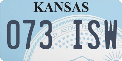 KS license plate 073ISW