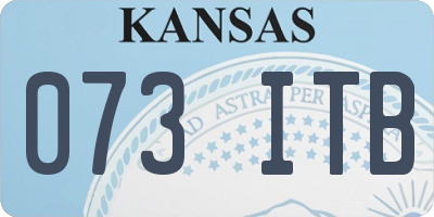 KS license plate 073ITB