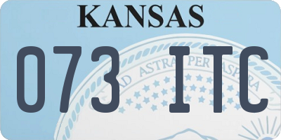 KS license plate 073ITC