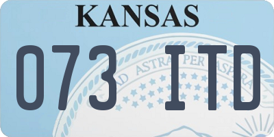KS license plate 073ITD