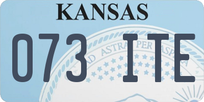 KS license plate 073ITE
