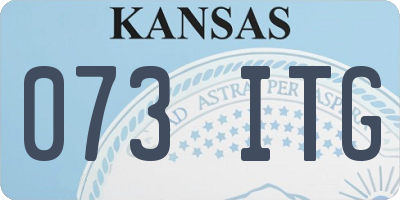KS license plate 073ITG