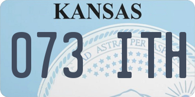 KS license plate 073ITH